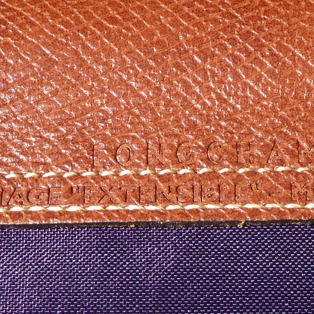 Longchamp Le Pliage Expandable Travel Duffle Bag Nylon Purple Weekender Carry-On - Picture 8 of 16